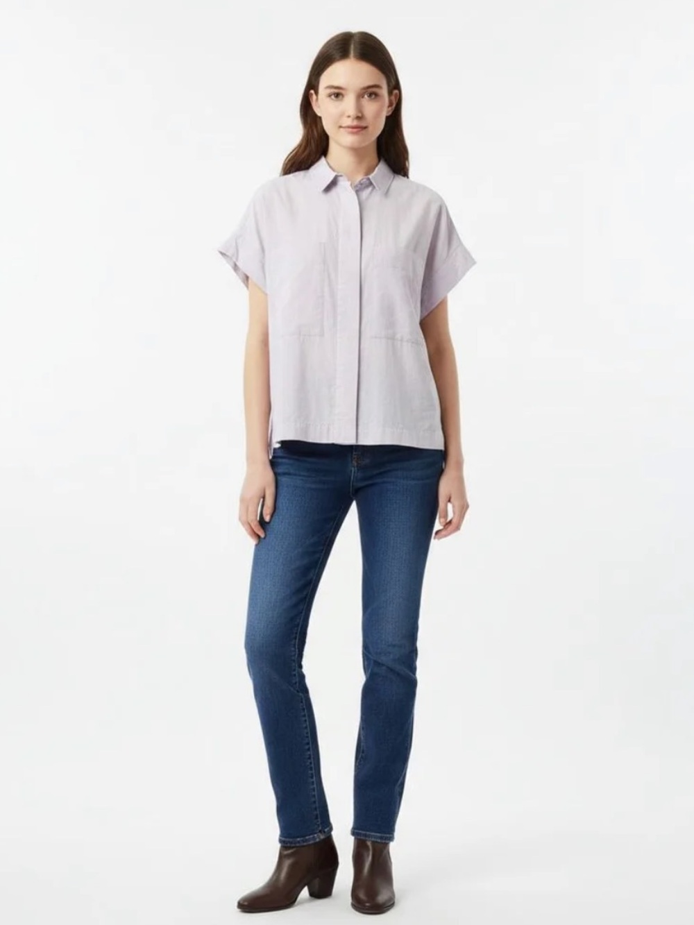Everlane Light Purple Cotton Buttondown Shirt Size Medium